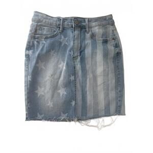 Judy Blue Americana Stars & Stripes USA Denim Skirt Women’s Size Small